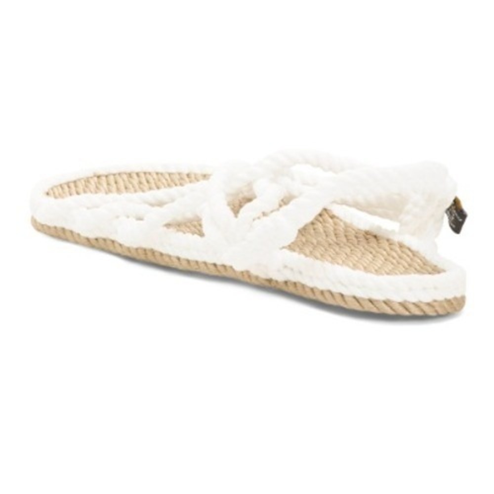 Nomadic State of Mind White Rope Sandals Boho Coastal Beach Minimal Style Size 8 - Picture 3 of 4